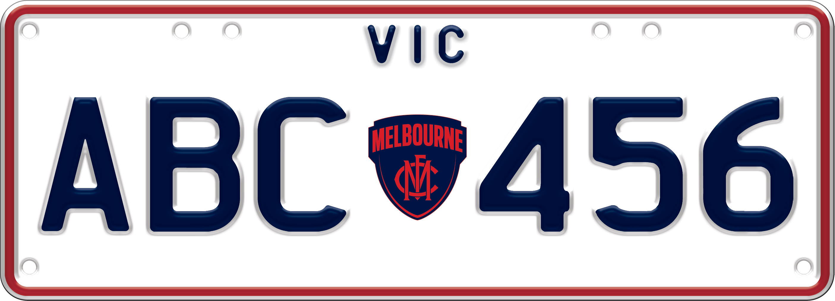 Melbourne Demons sample AFL upgrade plate