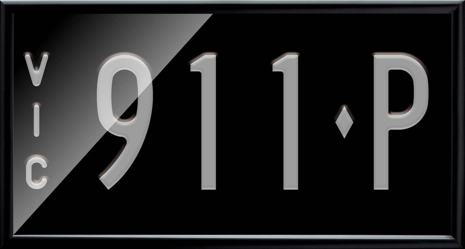 Signature plate combination TS 88 in the black embossed style