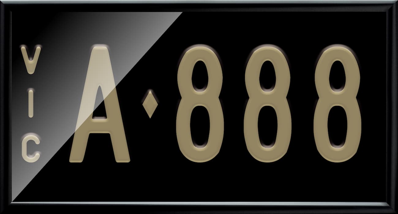 Signature plate combination ZZ 10 in the gold embossed style